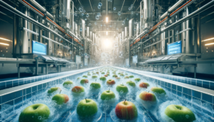 Ozonbehandlung beim Apfelwaschen